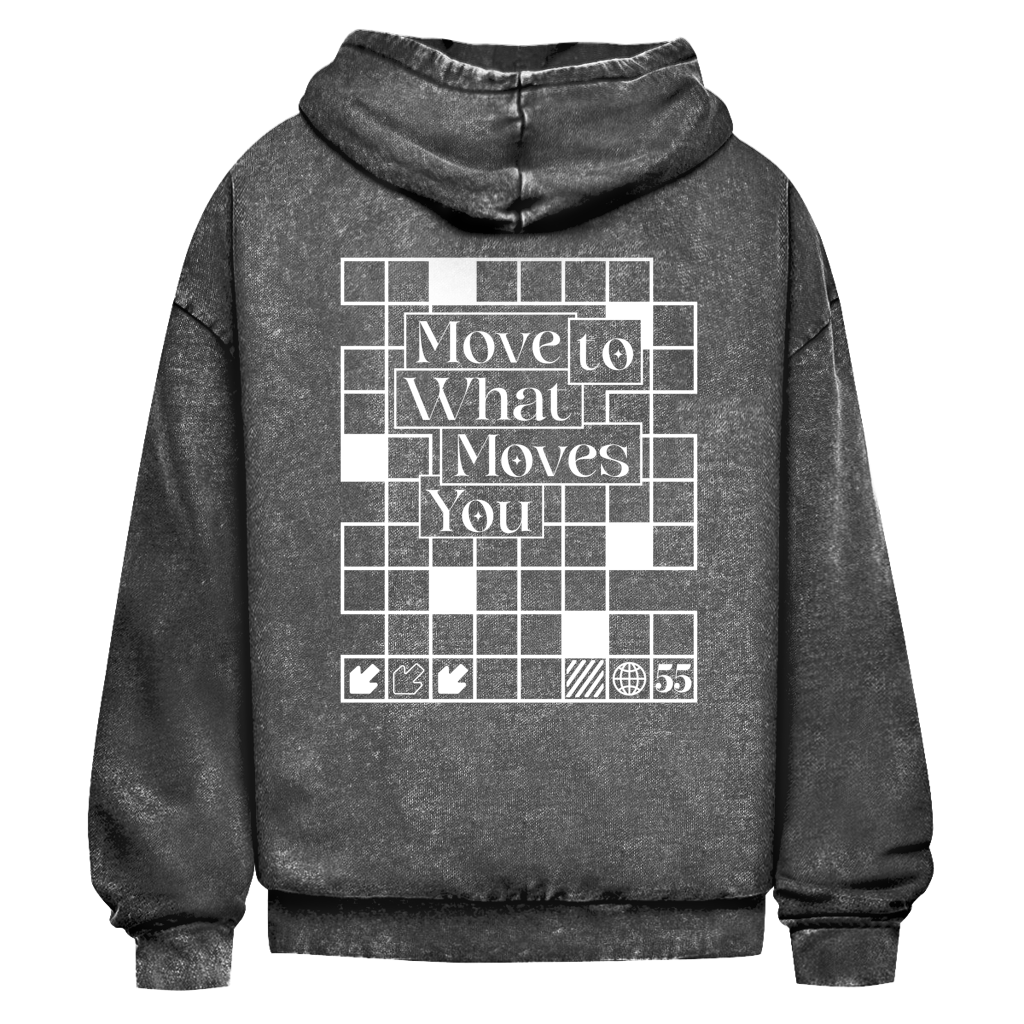 55 MUSIC - Oversize Washed Hoodie