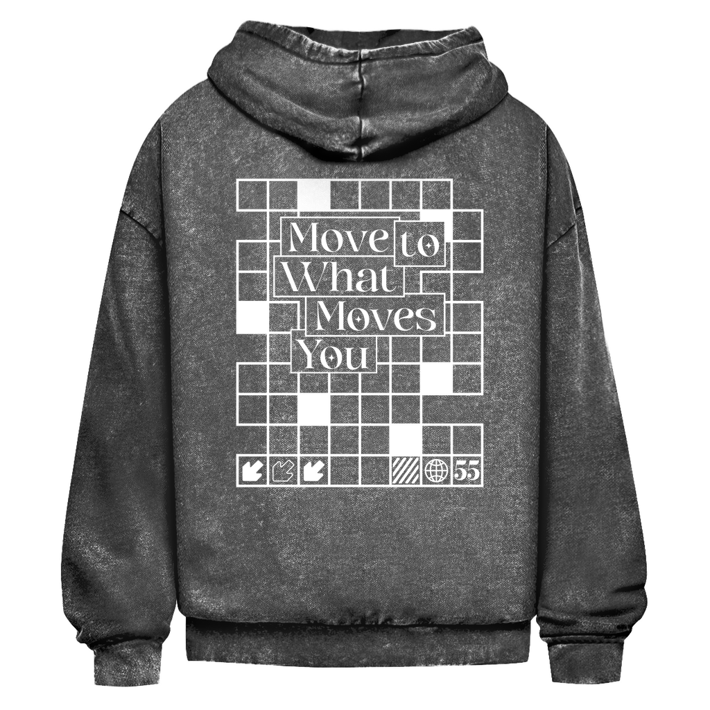 55 Music - Oversize Washed Hoodie